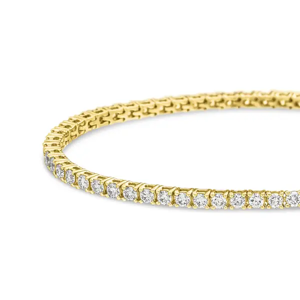 Leaf Jewelry Tennisarmband mit Diamanten, Gelbgold, 3.42ct, 17.0cm Bestseller