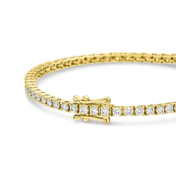 Leaf Jewelry Tennisarmband mit Diamanten, Gelbgold, 3.42ct, 17.0cm Bestseller