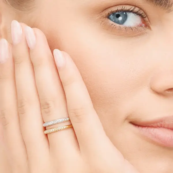 Leaf Jewelry Ring DAZZLE mit Diamanten, 14K Weißgold Saisonale Angebote