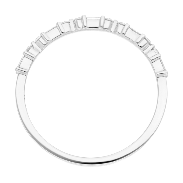 Leaf Jewelry Ring mit Baguette Diamanten, 14K Weißgold Kauf eins, bekomm eins gratis