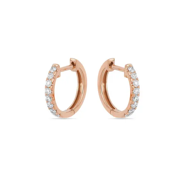 Leaf Jewelry Creole mit Diamanten, 18K Rosegold VIP-Rabatte