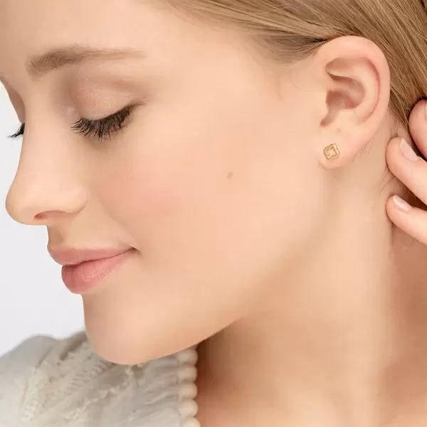 Leaf Jewelry Ohrstecker Clover, 14 K Gelbgold Zeitbegrenzte Promotion