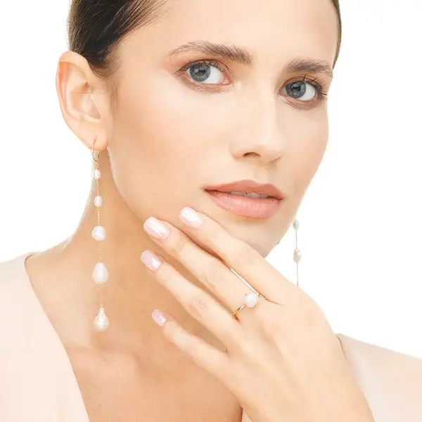 Leaf Jewelry Ring Barock Pearl, 14K Gelbgold Discount Store für neue Produkte