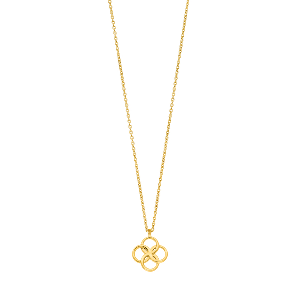 Leaf Jewelry Halskette Clover Charm, 18 K Gelbgold vergoldet Super Rabatt