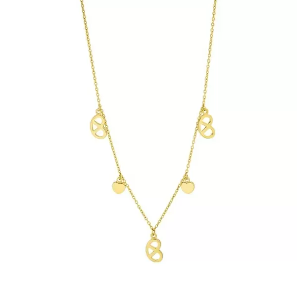 Leaf Jewelry Halskette Brezn Charm, 18 K Gelbgold vergoldet 50% Rabatt mit kostenlosem Versand