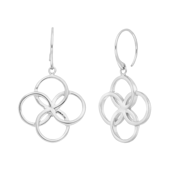 Leaf Jewelry Ohrhänger Clover Charm Duo, 925 Sterlingsilber Clearance-Verkauf