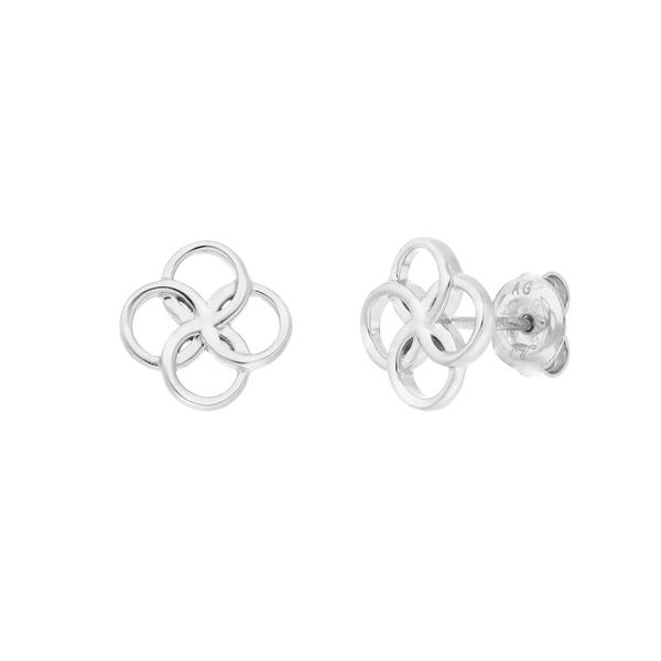 Leaf Jewelry Ohrstecker Clover Charm, 925 Sterlingsilber Black Friday Preise
