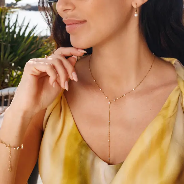 Leaf Jewelry Armkette Flying Pearls, 3-reihig, 18 K Gelbgold vergoldet Online