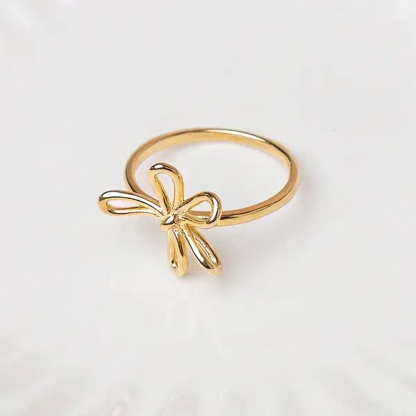 Leaf Jewelry Ring Blossom, 18 K Gelbgold vergoldet Verkauf