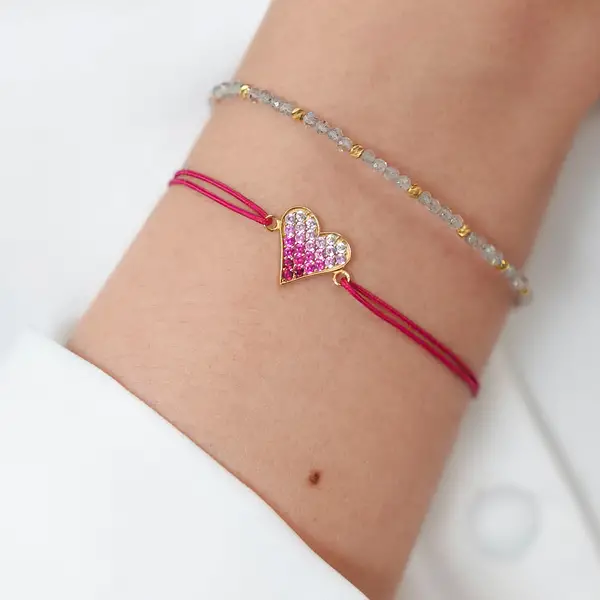 Leaf Jewelry Armkette Serenity, Rubin, 18 K Gelbgold vergoldet Blitzverkäufe