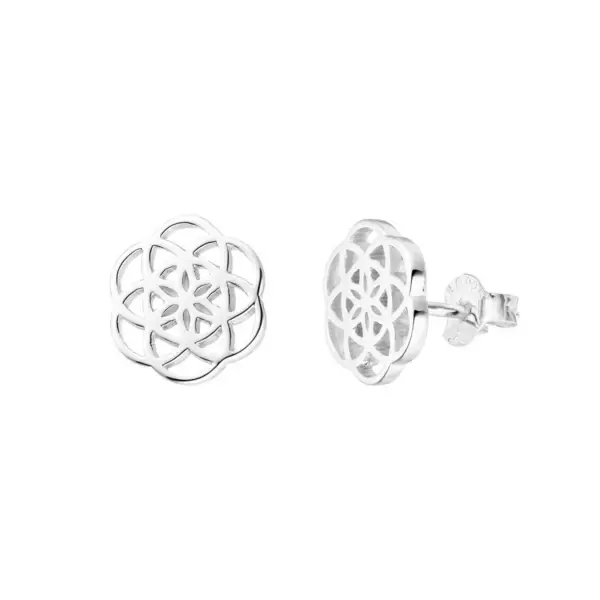 Leaf Jewelry Ohrstecker Flower of Life, 925 Sterlingsilber Rabatt