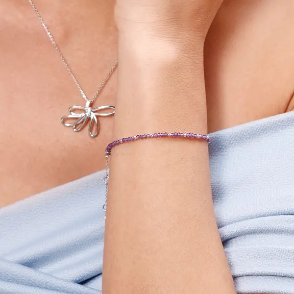 Leaf Jewelry Armkette Serenity, Rubin, 925 Sterlingsilber Online Outlet