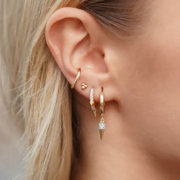 Leaf Jewelry Ohrstecker Bubble, 18 K Gelbgold vergoldet Saisonale Angebote