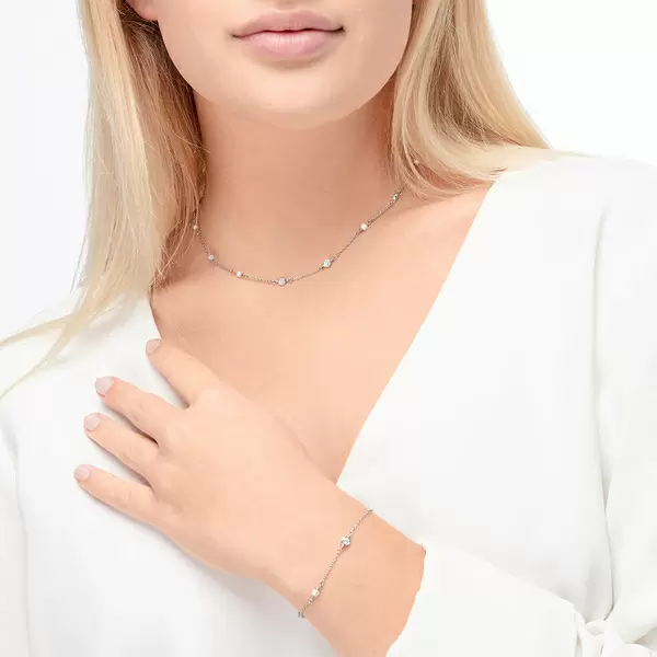 Leaf Jewelry Armkette Pure mit Süßwasserzuchtperlen, 925 Sterlingsilber Tägliche Deals