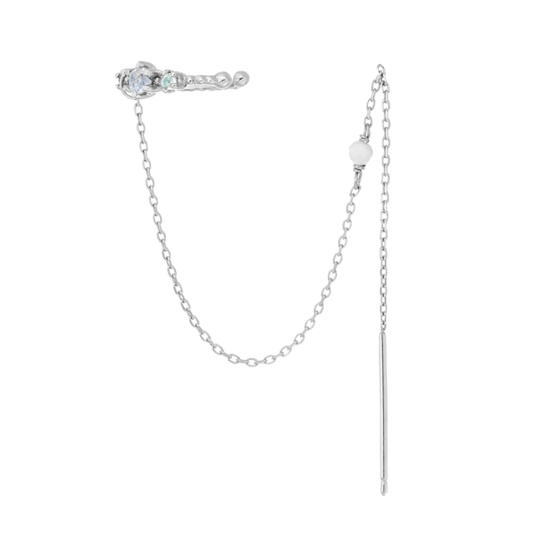 Leaf Jewelry Earcandy, Mondstein/Blauer Topaz, 925 Sterlingsilber Sonderangebote