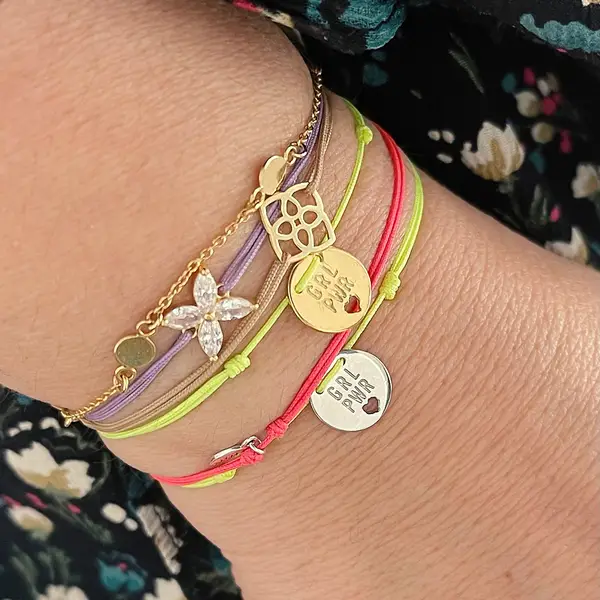 Leaf Jewelry Charity Armband GRL PWR, Koralle Kostenlose Rückgabe
