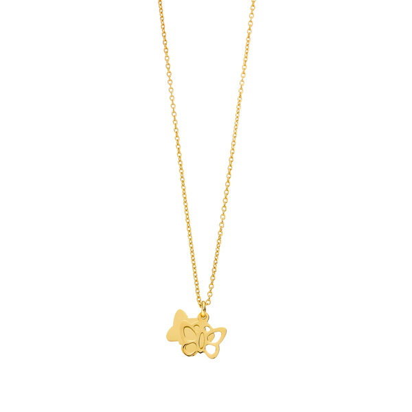 Leaf Jewelry Halskette SCHMETTERLING, 18 K Gelbgold vergoldet Vierteljährliche Förderung