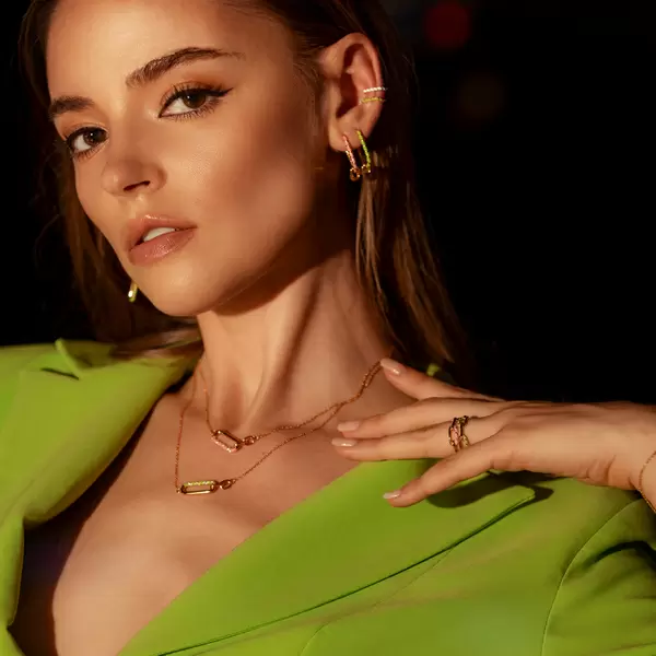 Leaf Jewelry Silber Earcuff, Gelbgold, Neon Twist Speichern exportieren