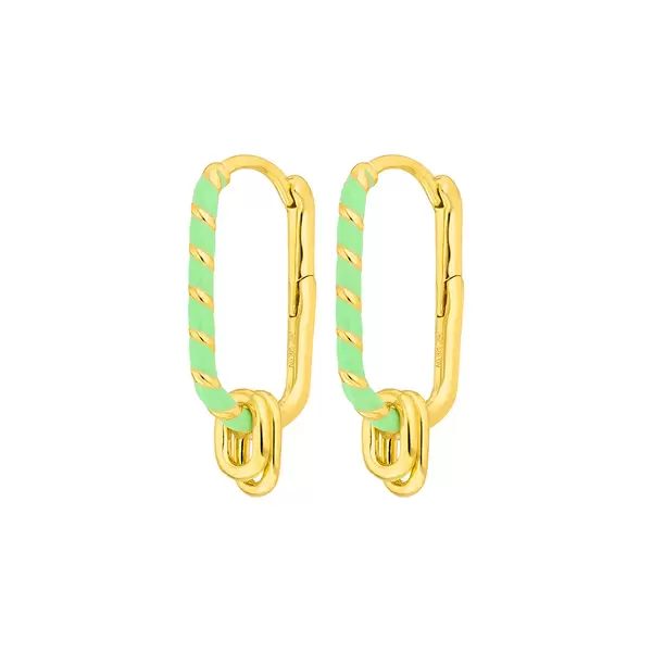 Leaf Jewelry Silber Creole, Gelbgold, Neon Twist 2025