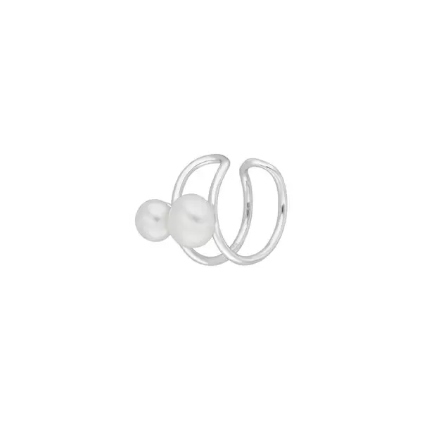 Leaf Jewelry Earcuff 2 Pearls, 925 Sterlingsilber Outlet