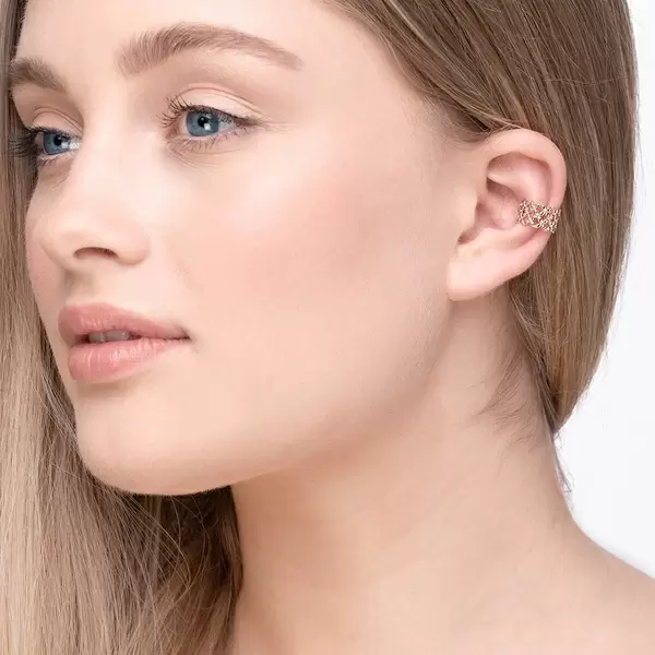 Leaf Jewelry Earcuff Grid, 18 K Rosegold vergoldet Verkauf