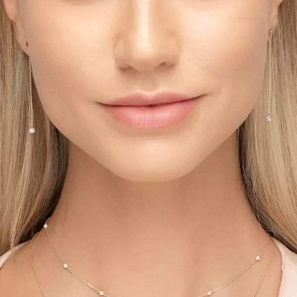 Leaf Jewelry Ohrringe Pure Kette, 18 K Gelbgold Meist gekauft
