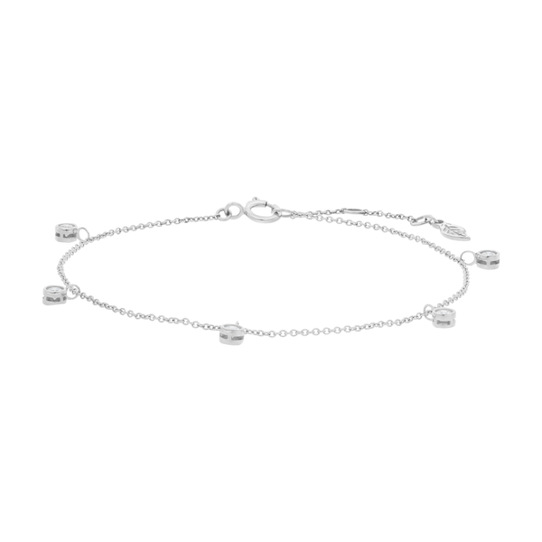 Leaf Jewelry Armkette "my first diamond" Charms, 14 K Weißgold Fabrikpreis