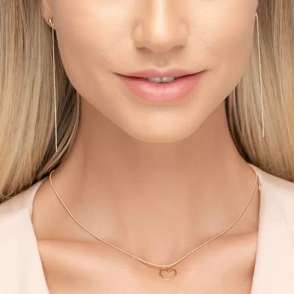 Leaf Jewelry Ohrringe Ball Chain, 14 K Gelbgold Großer Ausverkauf