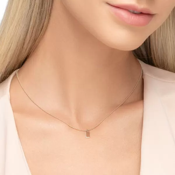 Leaf Jewelry Halskette Tiny Dog Tag, 14 K Gelbgold Exklusivangebot