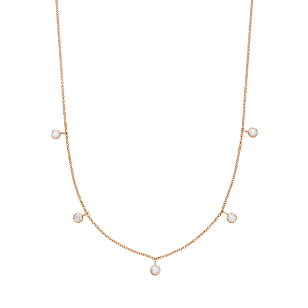 Leaf Jewelry Halskette "my first diamond" Charms, 14 K Rosegold Weihnachtsangebot