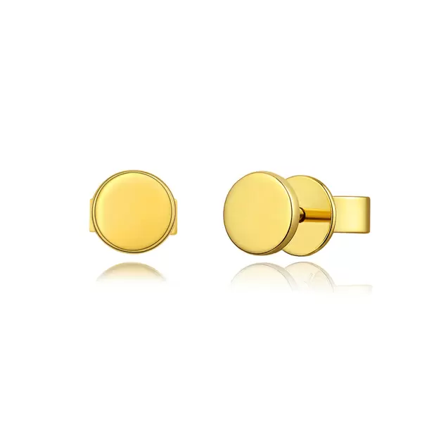 Leaf Jewelry Ohrstecker Disc, 14 K Gelbgold Osterangebot