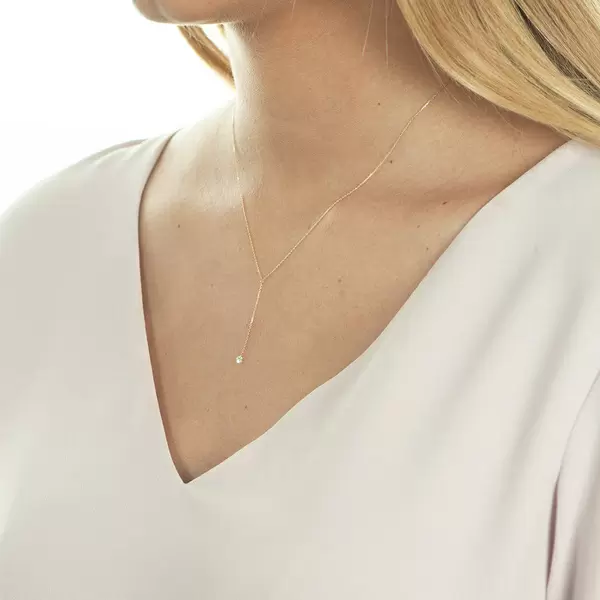 Leaf Jewelry Halskette Y-Pure Diamant, 18 K Rosegold Jubiläumsangebot