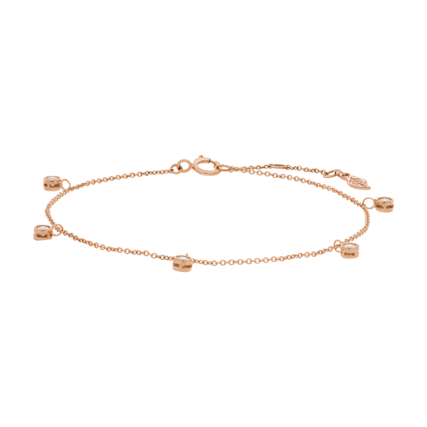 Leaf Jewelry Armkette "my first diamond" Charms, 14 K Rosegold Top Angebot
