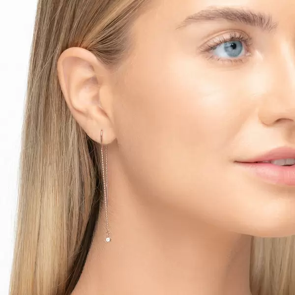 Leaf Jewelry Ohrringe "my first diamond", ball chain, 14 K Rosegold Online Outlet