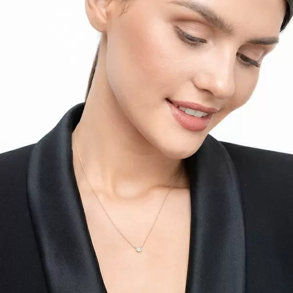 Leaf Jewelry Halskette Pavé II mit Diamanten, 18 K Gelbgold Große Rabatte