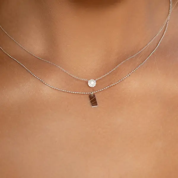 Leaf Jewelry Halskette Pavé II mit Diamanten, 18 K Gelbgold Große Rabatte