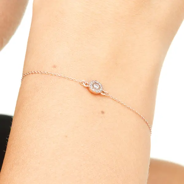Leaf Jewelry Armkette Pavé II mit Diamanten, 18 K Rosegold Tiefpreis