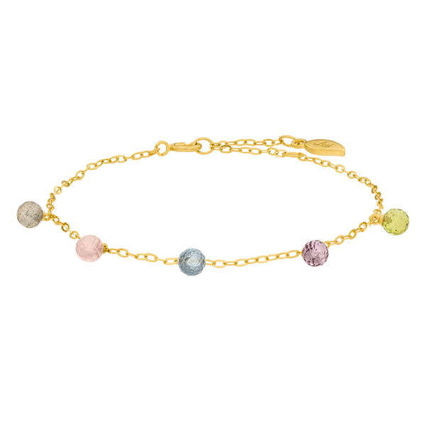 Leaf Jewelry Armkette Sweet Gems, 14K Gelbgold Neueste Stile