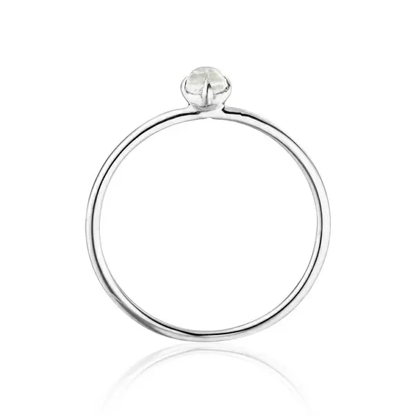 Leaf Jewelry Ring Cabochon, 14 K Weißgold, Mondstein Bis zu 60% Rabatt