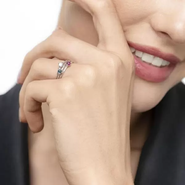 Leaf Jewelry Ring Cabochon, 14 K Weißgold, Mondstein Bis zu 60% Rabatt