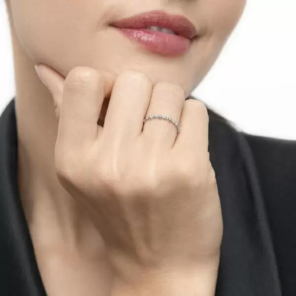 Leaf Jewelry Ring Kugel, 18 K Weißgold Clearance-Verkauf