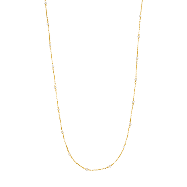 Leaf Jewelry Halskette Pearls, 14K Gelbgold Begrenzt auf 3 Tage