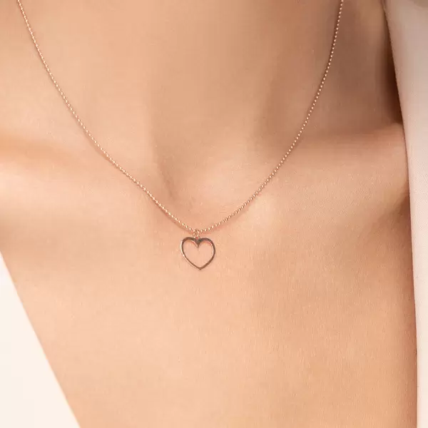 Leaf Jewelry Halskette GENTLE HEART, 14 K Rosegold zollfrei