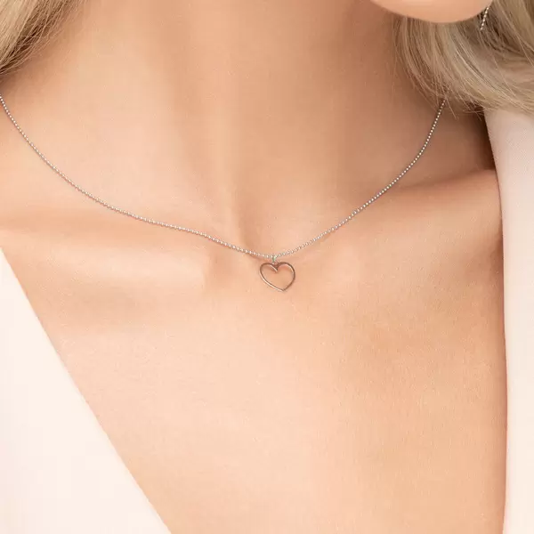 Leaf Jewelry Halskette GENTLE HEART, 14 K Weißgold Rabatte dieses Monats