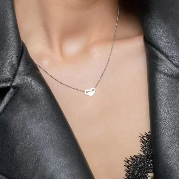 Leaf Jewelry Halskette Heart, 14 K Weißgold Auslauf