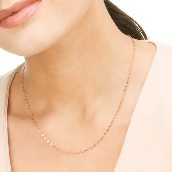 Leaf Jewelry Halskette Shiny Twist, 14K Gelbgold im Angebot