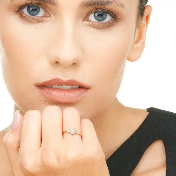 Leaf Jewelry Ring Pavé II, 18 K Roségold Begrenztes Angebot