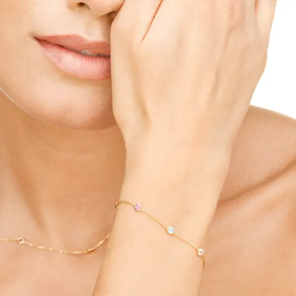 Leaf Jewelry Armkette Fine Gems, 14K Gelbgold Online Shopping