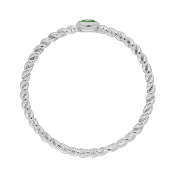 Leaf Jewelry Ring Twist Smaragd, 14K Weißgold Exklusive Angebote