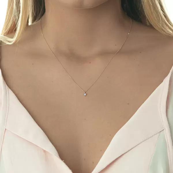 Leaf Jewelry Halskette Cabochon, Mondstein, 14 K Roségold Große Rabatte